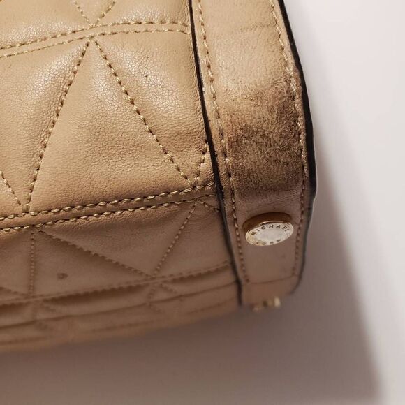 Michael Kors Biege Vivianne Patent Messenger Bag - Picture 8 of 14